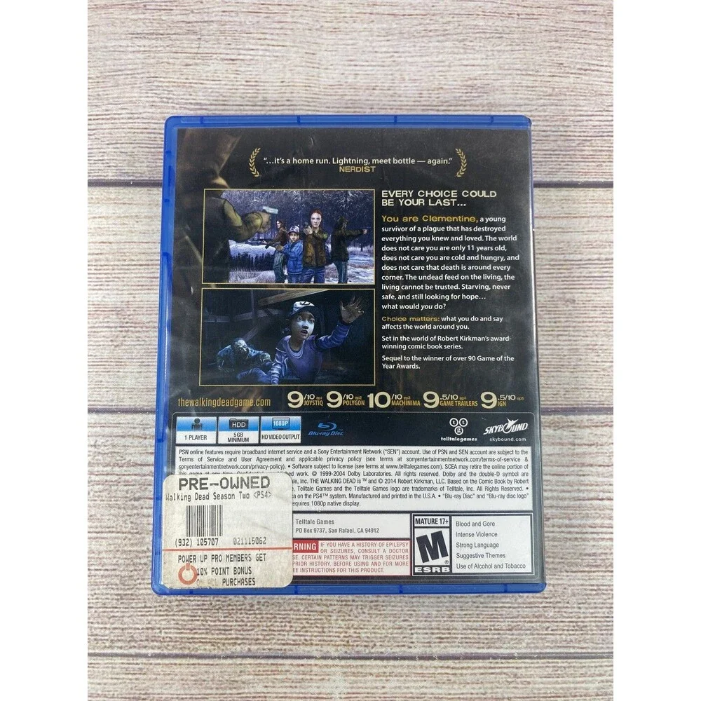The Walking Dead: Season Two PS4 PlayStation 4
